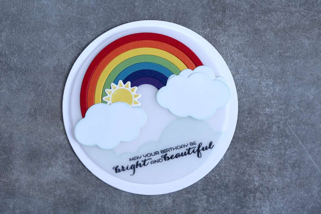 Geburtstagskarte mit einem Regenbogen mit Stampin' Up! 1